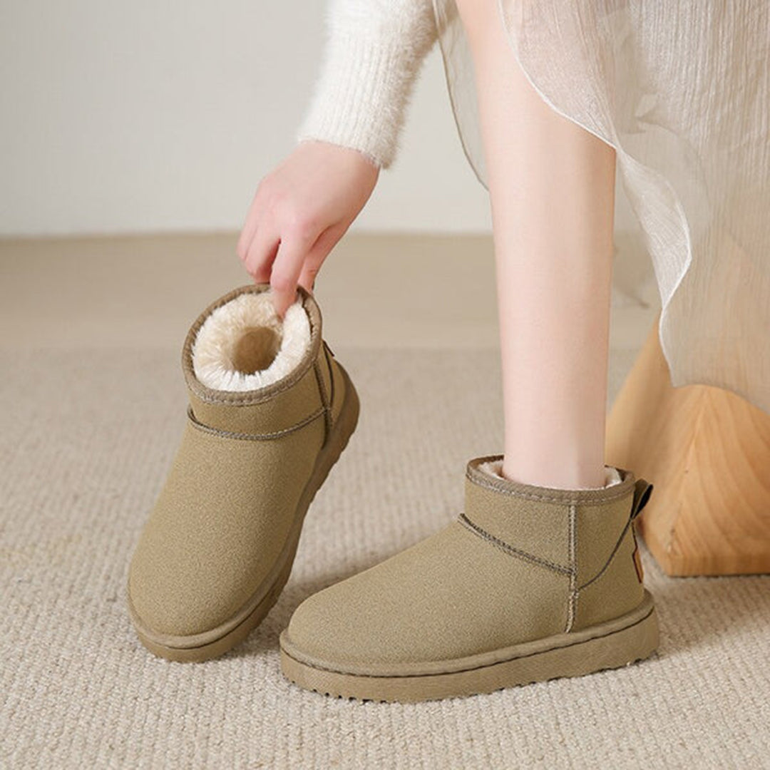 Luxuriöse niedrige Winterstiefel mit Fell - Isabella