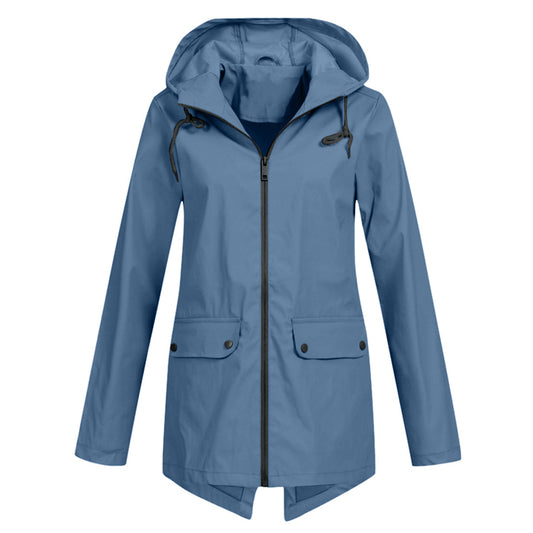 Lange elegante Regenjacke für Frauen - Isa