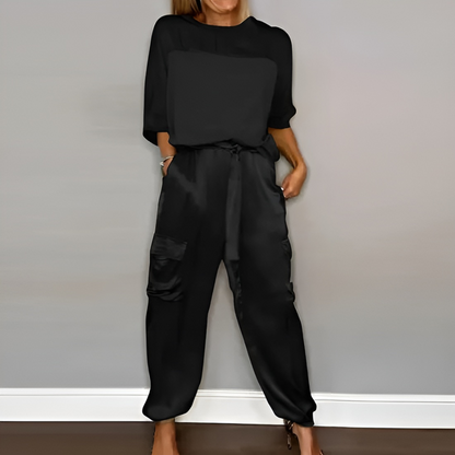 Freya - Elegantes Damen-Set Hose und Shirt