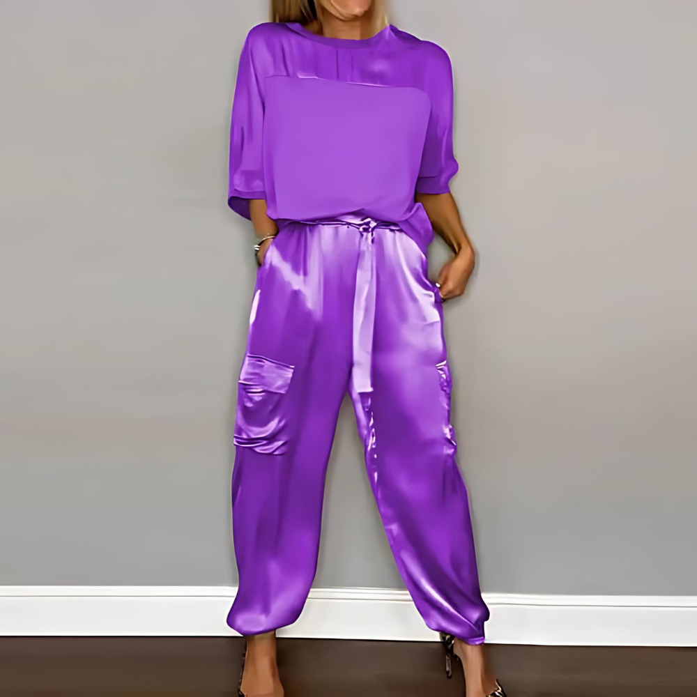 Freya - Elegantes Damen-Set Hose und Shirt