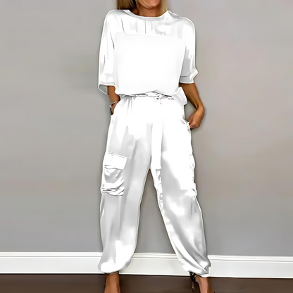 Freya - Elegantes Damen-Set Hose und Shirt