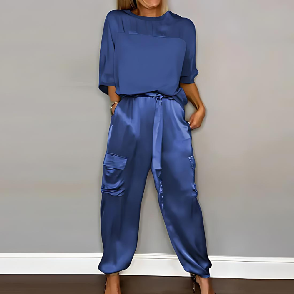 Freya - Elegantes Damen-Set Hose und Shirt