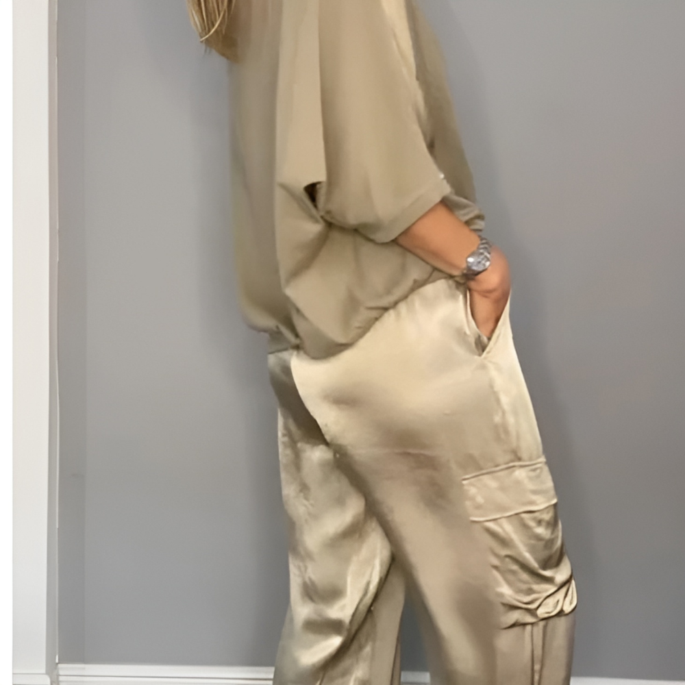 Freya - Elegantes Damen-Set Hose und Shirt