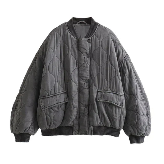 sitzende graue Bomberjacke für Damen - Gabriella
