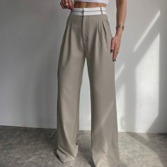 Gerade geschnittene Hose-mit-hoher-Taille Fashion
