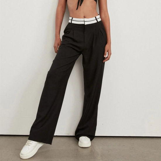 Gerade geschnittene Hose-mit-hoher-Taille Fashion