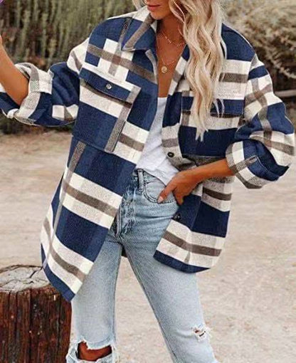 Gemütlich-schicke übergroße Flanelljacke in für Damen