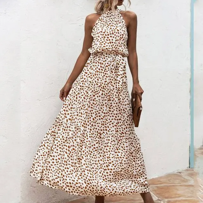 Fenella - Trägerloses Maxikleid mit Blumendruck
