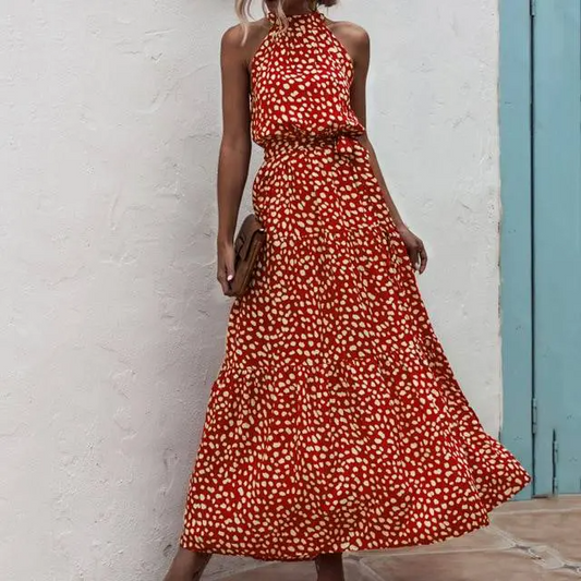 Fenella - Trägerloses Maxikleid mit Blumendruck