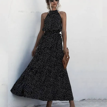 Fenella - Trägerloses Maxikleid mit Blumendruck