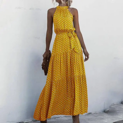 Fenella - Trägerloses Maxikleid mit Blumendruck