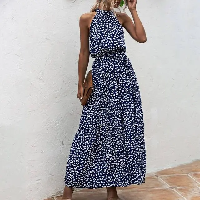Fenella - Trägerloses Maxikleid mit Blumendruck