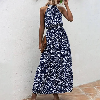 Fenella - Trägerloses Maxikleid mit Blumendruck