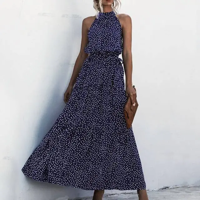 Fenella - Trägerloses Maxikleid mit Blumendruck