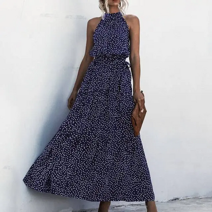 Fenella - Trägerloses Maxikleid mit Blumendruck
