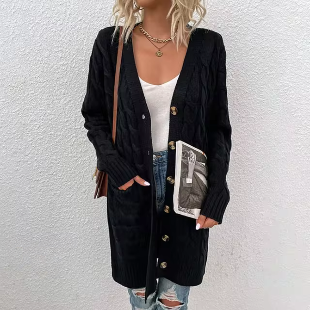 Fiore - Lässiges Effen-Sweatvest