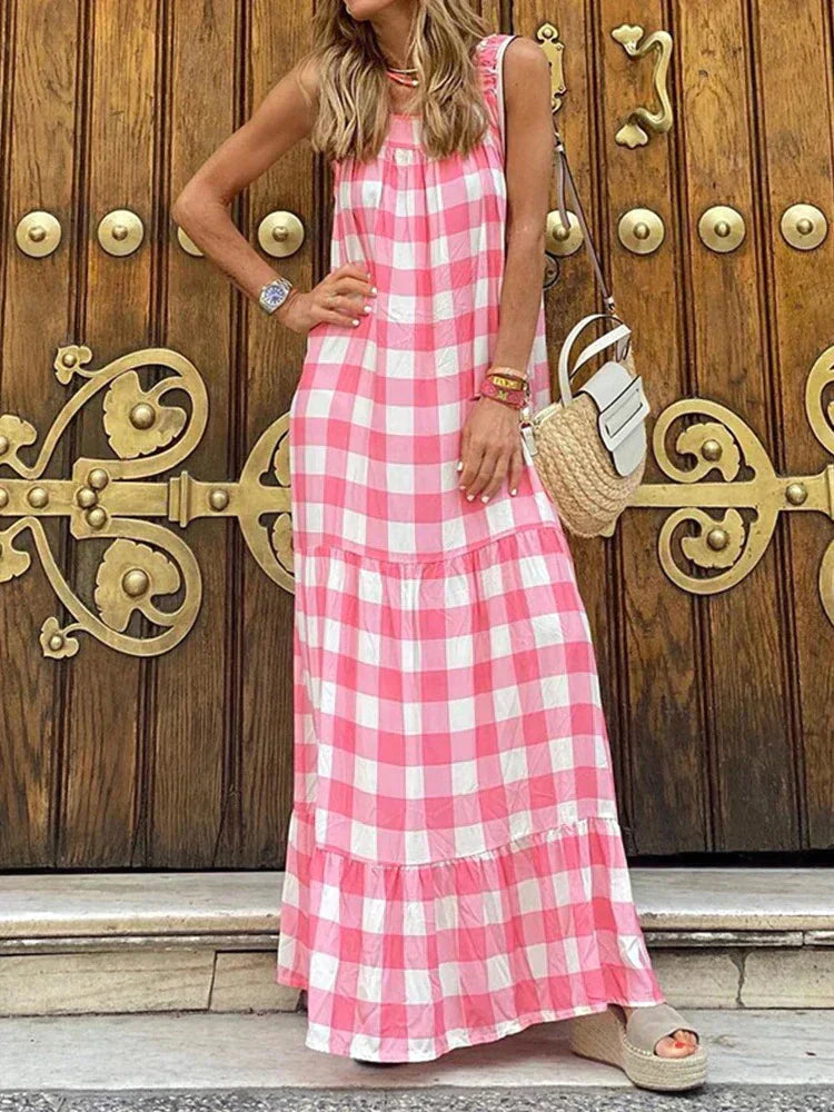 Sofi - Rosa Sommer-Boho-Kleid