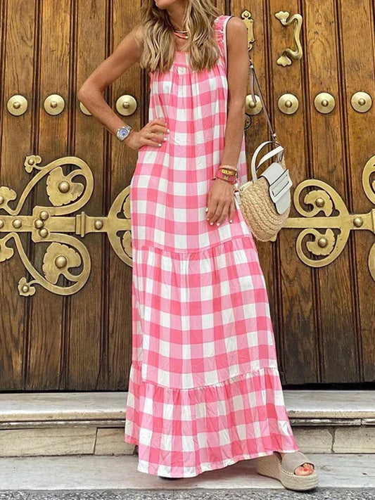 Sofi - Rosa Sommer-Boho-Kleid