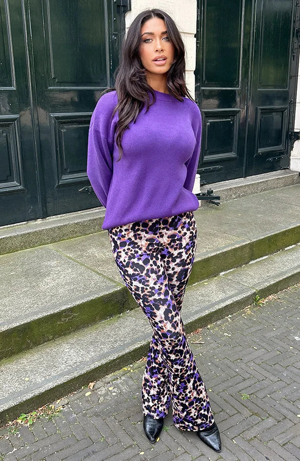 Luna | Hose mit Leopardenmuster | Frech & Bequem | Dehnbare Passform
