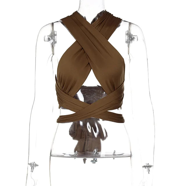 Top mit Riemchen Frauen Mode chic