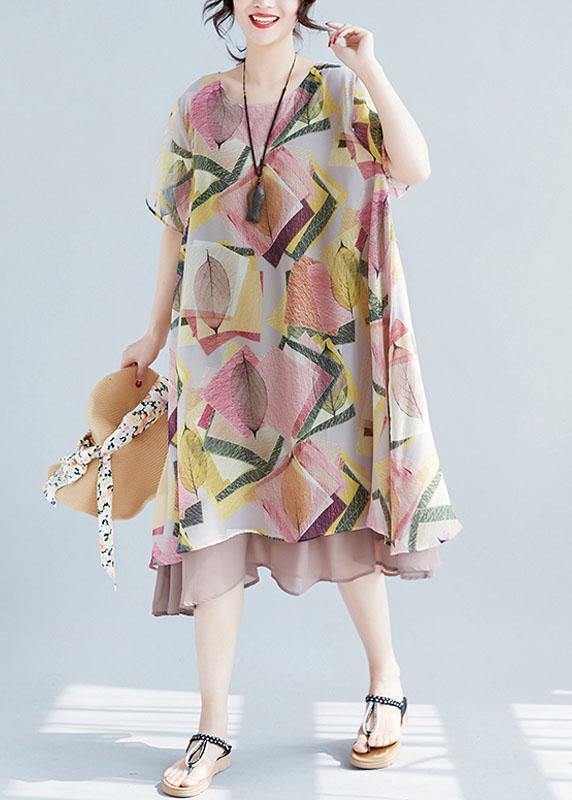Winnie - Geblümtes Kleid mit großem O-Ausschnitt