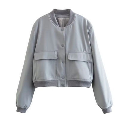 Crystal Cropped Varsity Jacket | Stylisch & lässig