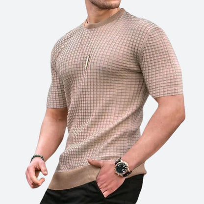 3D Waffel Freizeit-T-Shirt - Grego