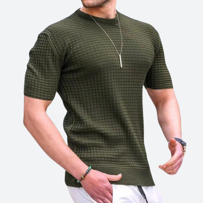 3D Waffel Freizeit-T-Shirt - Grego