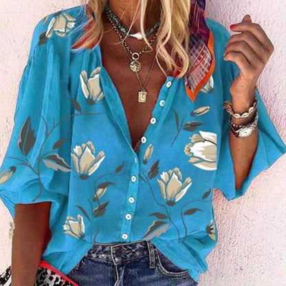 Bluse Ladies - Floraler Druck - Luftig und bequem - Ideal für sonnige Tage