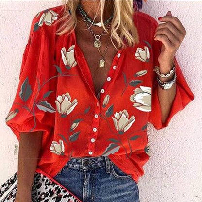 Bluse Ladies - Floraler Druck - Luftig und bequem - Ideal für sonnige Tage