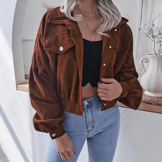 Kelly - lässige Jacke aus Kordsamt in Kurzform