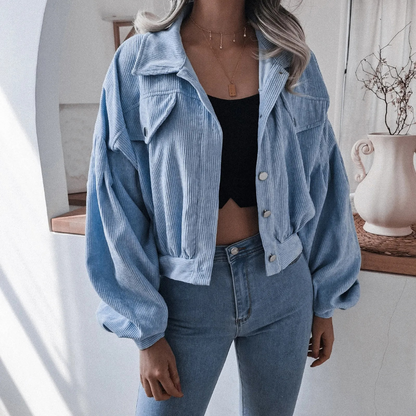 Kelly - lässige Jacke aus Kordsamt in Kurzform