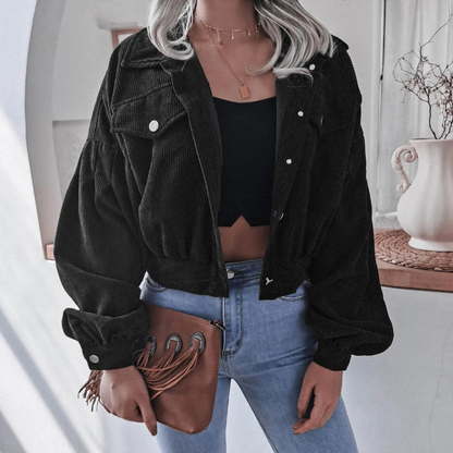 Kelly - lässige Jacke aus Kordsamt in Kurzform