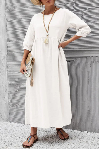 Ginny - Schlichtes Freizeitkleid mit O-Ausschnitt und A-Linie