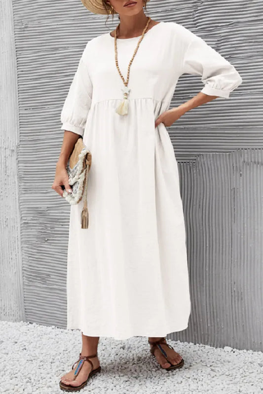 Ginny - Schlichtes Freizeitkleid mit O-Ausschnitt und A-Linie