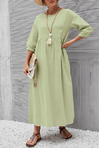 Ginny - Schlichtes Freizeitkleid mit O-Ausschnitt und A-Linie