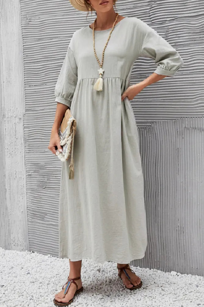 Ginny - Schlichtes Freizeitkleid mit O-Ausschnitt und A-Linie