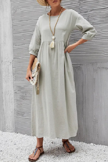 Ginny - Schlichtes Freizeitkleid mit O-Ausschnitt und A-Linie