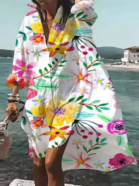 Gitta - Elegantes geblümtes Kleid