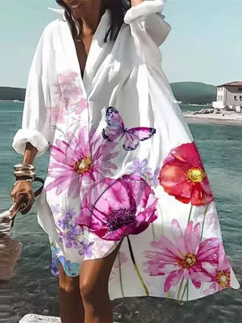 Gitta - Elegantes geblümtes Kleid