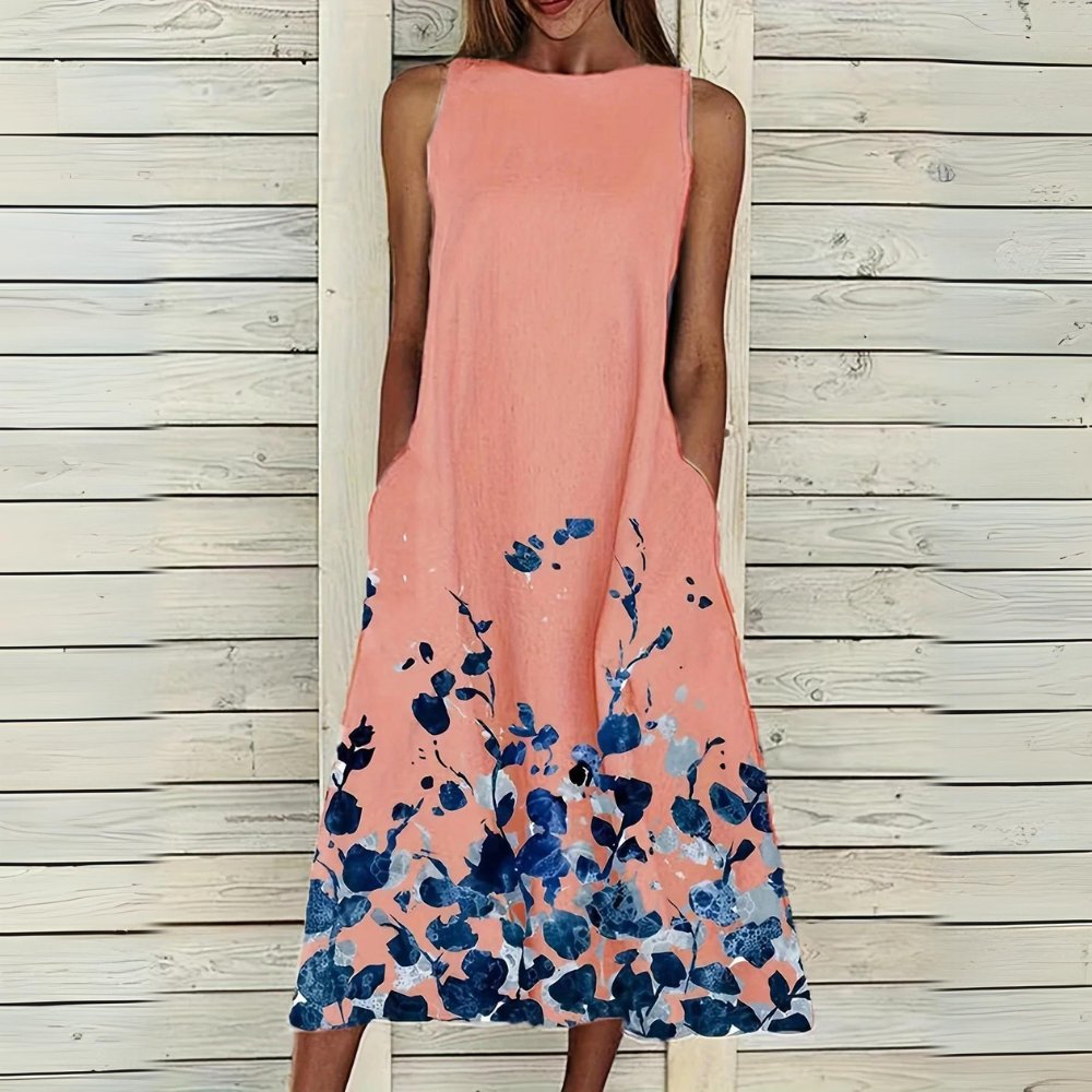 Giulia - Elegantes ärmelloses Kleid mit Blumenmuster