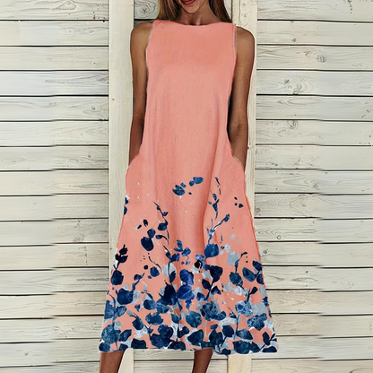 Giulia - Elegantes ärmelloses Kleid mit Blumenmuster