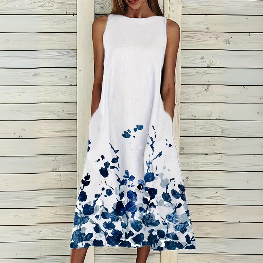 Giulia - Elegantes ärmelloses Kleid mit Blumenmuster