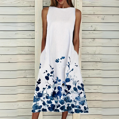 Giulia - Elegantes ärmelloses Kleid mit Blumenmuster