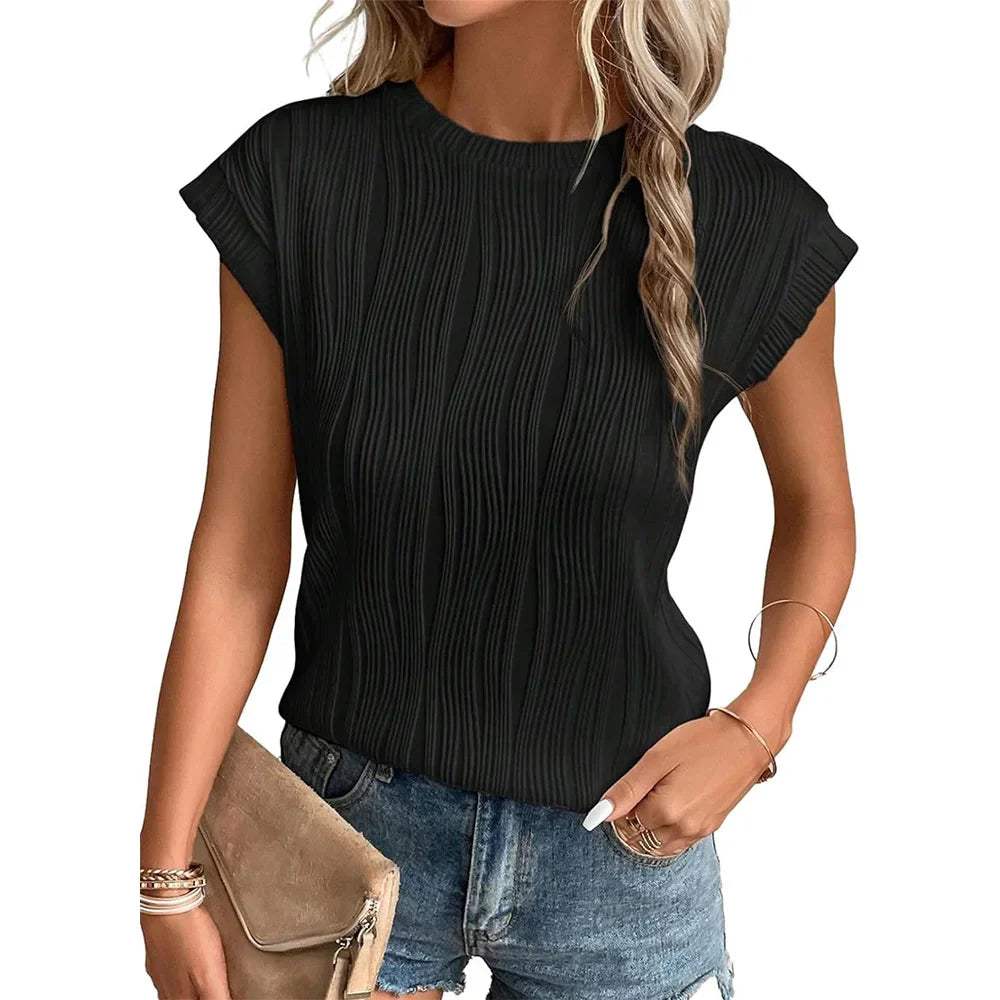 Damen-T-Shirt - Gestreift - Kurze Ärmel - Perfekt für den Casual-Look