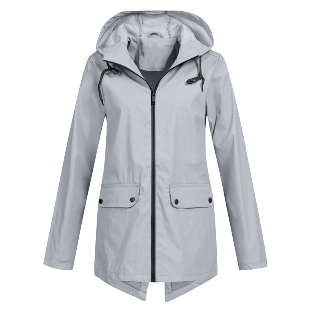 Fleur - Eleganter Damenmantel aus glattem Stoff