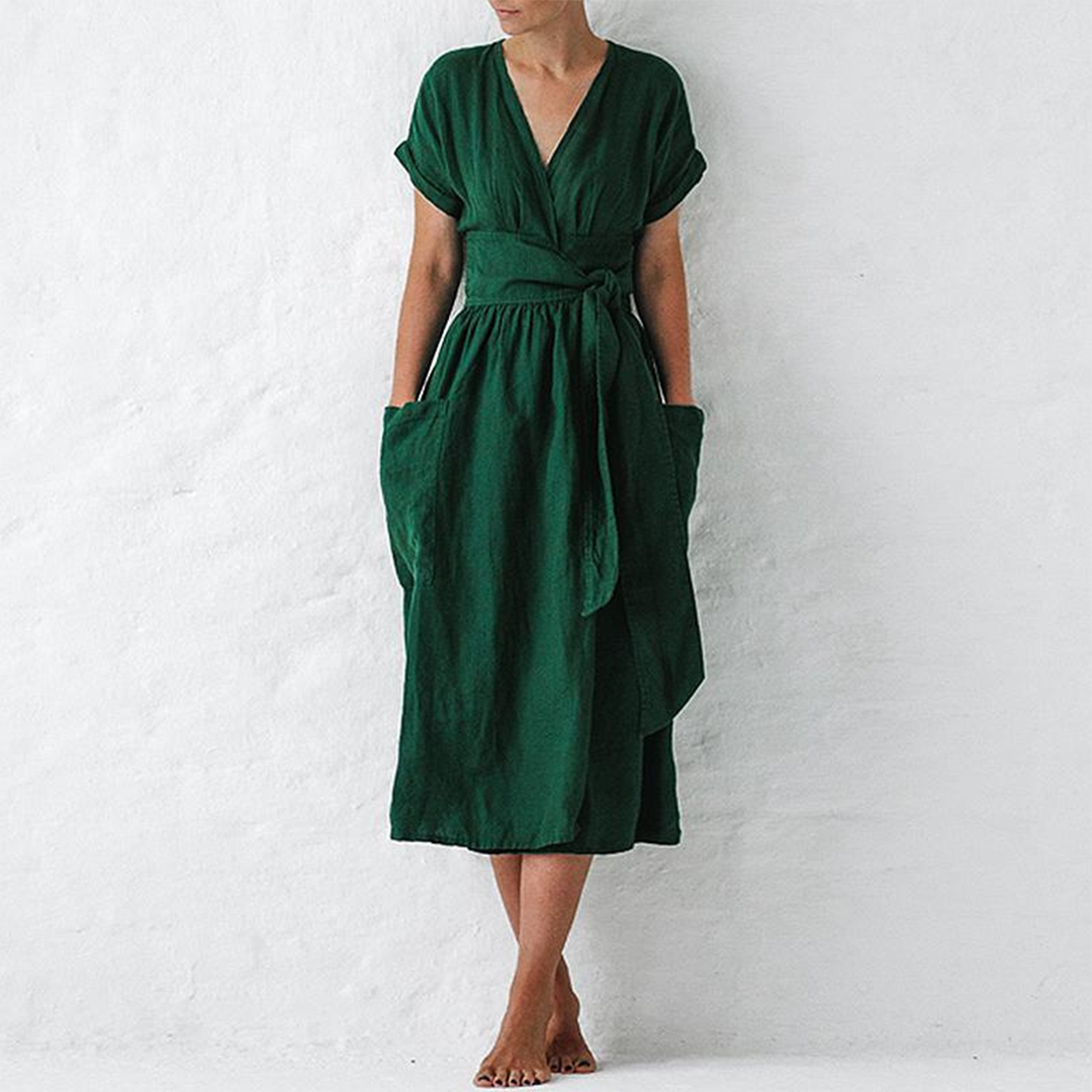 Avah - Elegantes Kleid mit V-Ausschnitt