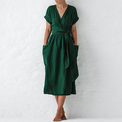 Avah - Elegantes Kleid mit V-Ausschnitt