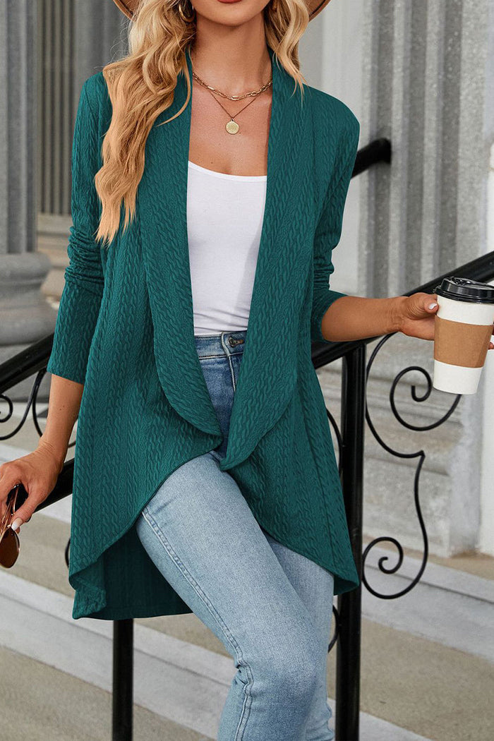 Mia - Locker gestrickte Strickjacke mit Revers