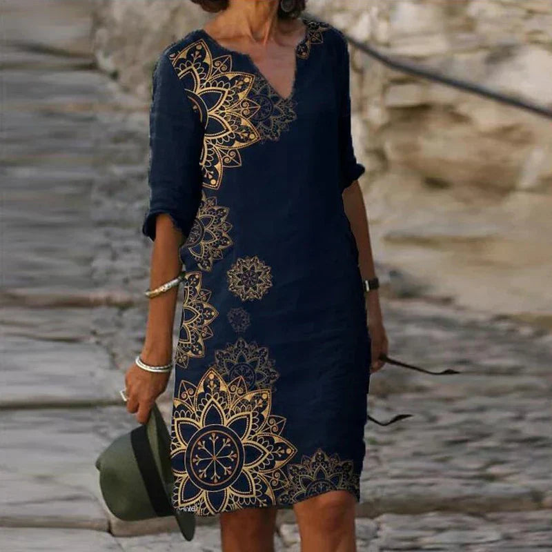 Dahlia - A-Linien-Kleid mit Druck